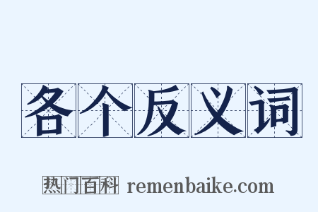 各个反义词是什么意思的图片